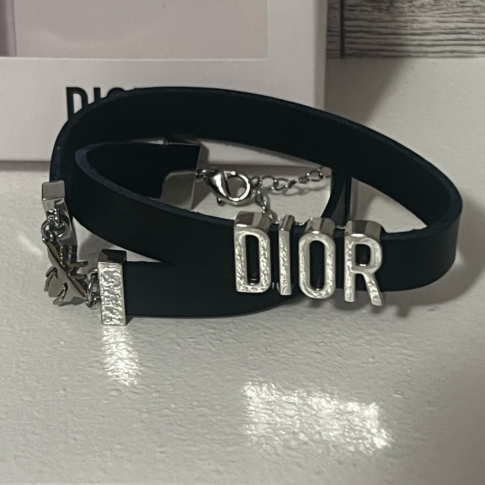 GWP- Dior Beauty Black Bracelet/Choker with Silver Accents - Picture 3 of 3